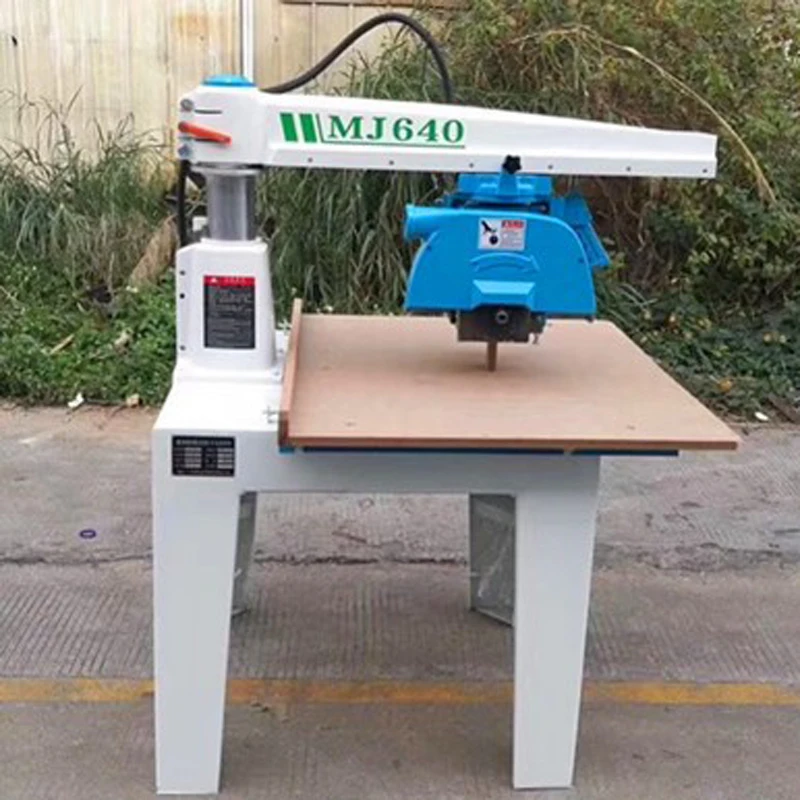 MJ640 Woodworking Rocker Saw Circular Radial Arm Saw Machine Electric Cutting Machine Power Tools 2.2KW 2