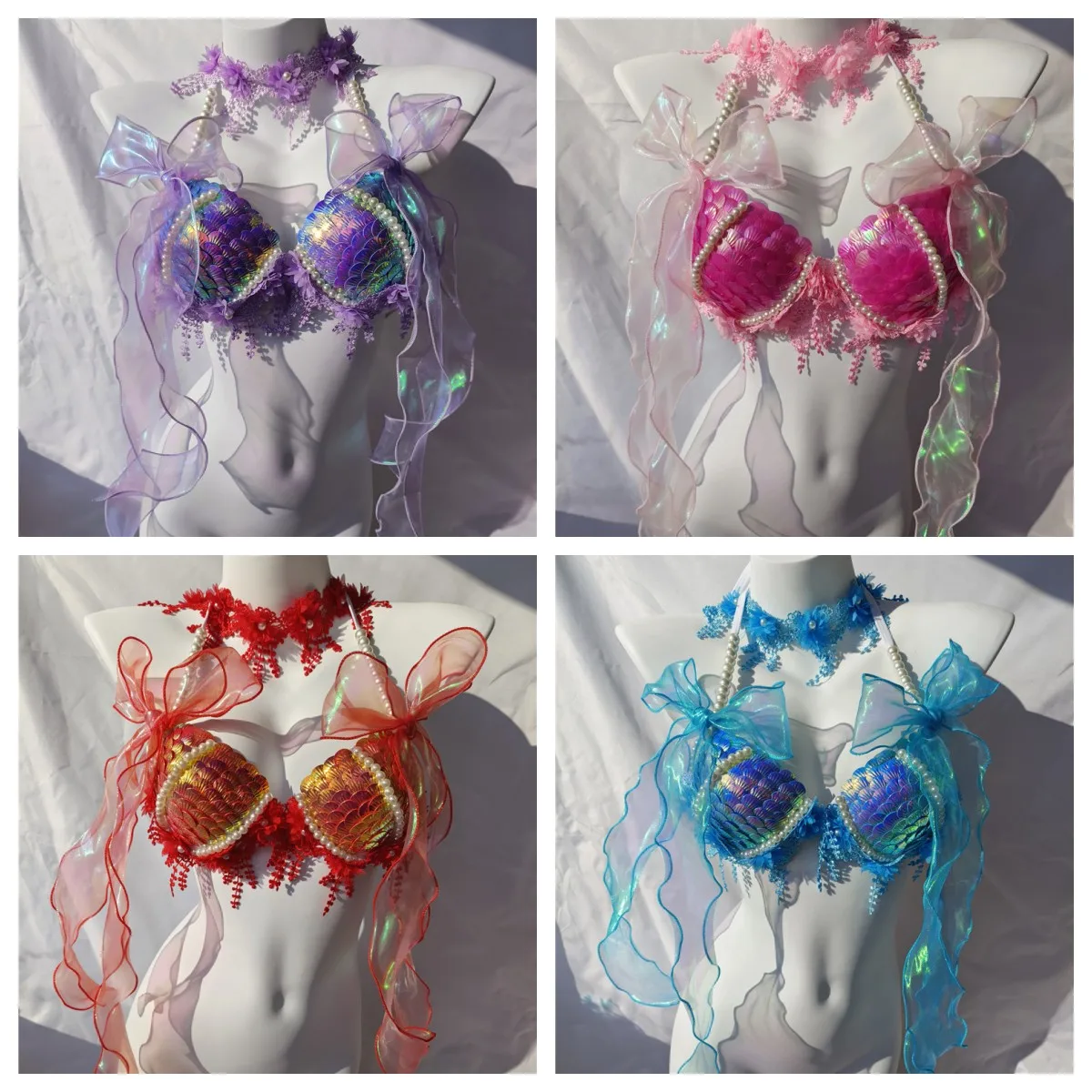 Super Beautiful Mermaid Bikini Sequin Bra Summer Swimming Free Diving Cosplay Mermaid Bra Oceanarium Bar Performance Clothing 1 Super Beautiful Mermaid Bikini Sequin Bra Summer Swimming Free Diving Cosplay Mermaid Bra Oceanarium Bar Performance Clothing 1