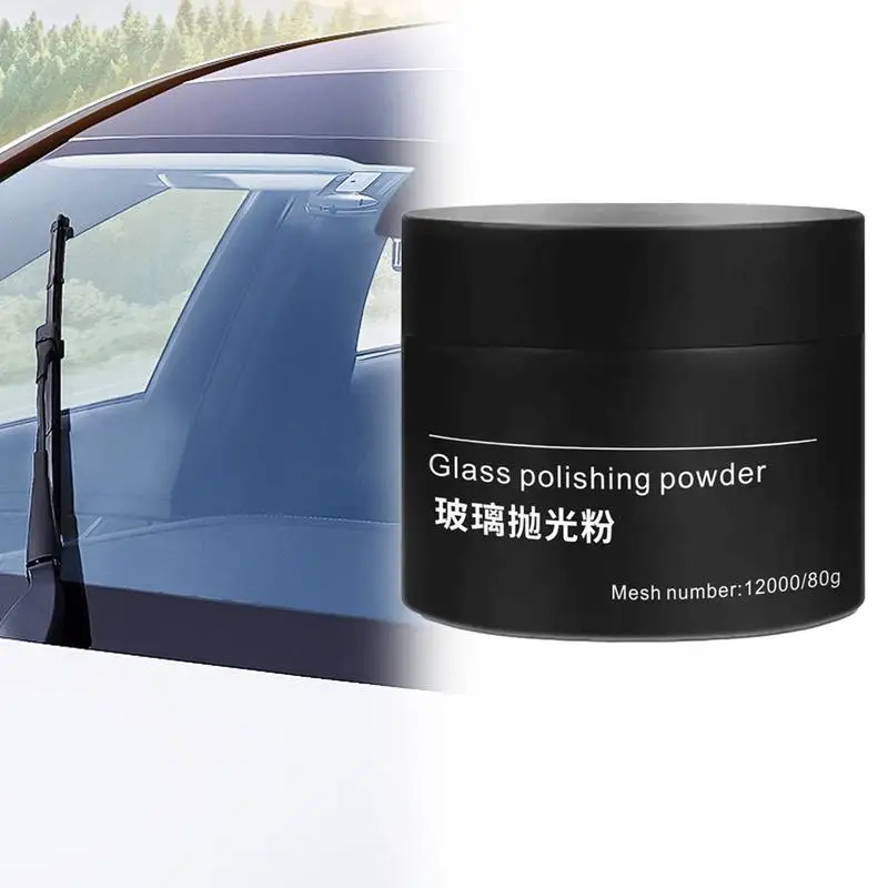 80g Car Glass Polishing Powder Auto Glass Degreasing Film Repair Powder Car Window Scratches Removal Oil Film Powder For Glass