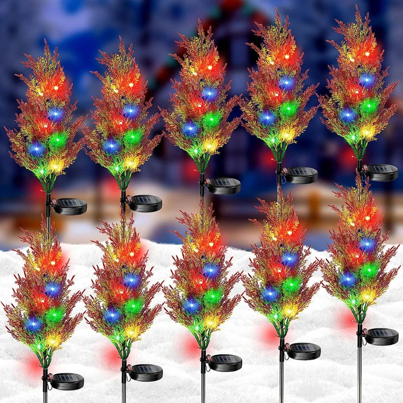 SolarGardenLightsChristmasTreeOutdoorWaterproofDecorationsLED