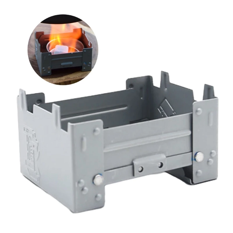 Description Picture 6 of itemThickened Solid Fuels Stove Small Backpacking Stove Folding Camp Stove Outdoor Pocket Cooker Solid Alcohols Stove