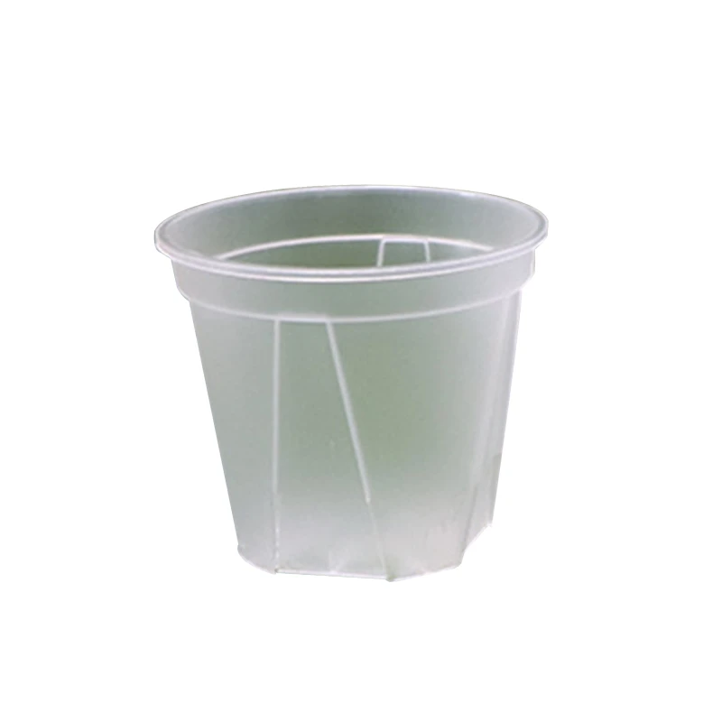 Flower Pot Plant Pot Clear Flower Pot Planter Cactus 12/15/18cm Durable PP Transparent Flower Pot Orchid Holes Home Office Desk
