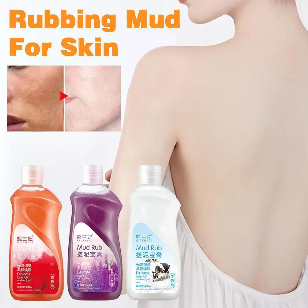

350ml Facial Scrub Exfoliating Cream Body Whitening Moisturizer Deep Peeling Gel Remove Cleaning Rub Mud Male Female Skin Care