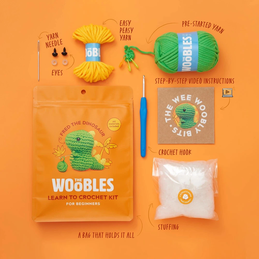 Crochet Kit Multifunction Stuffed Animal With Crochet Hooks Handmade DIY Non-Finished Product Beginner Yarn Set
