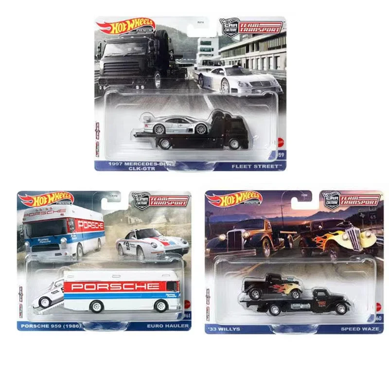 

2024 New Hotwheels Premium Metal Car Culture Team Transport Hot Wheels Diecast Toy Car for Men Boys Gifts 1:64 Model Car 1/64