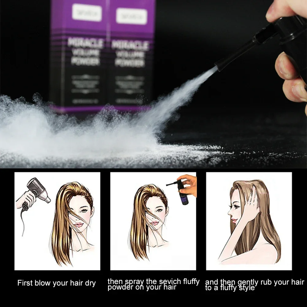 Fluffy Hair Powder Volume Up Hair Styling Powder 360° Rotatate Spray Refreshing Remove Oil Modeling Men Womens Hairdressing Tool 4