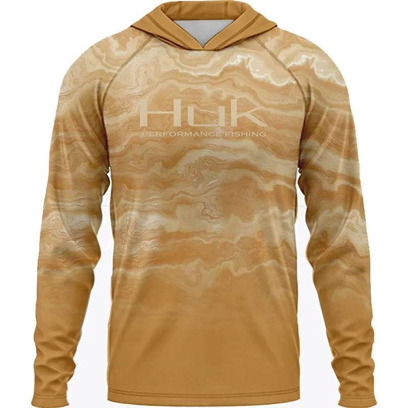 Felpa Con Cappuccio HUK Uomo - Tecnica Per Pesca UPF 50