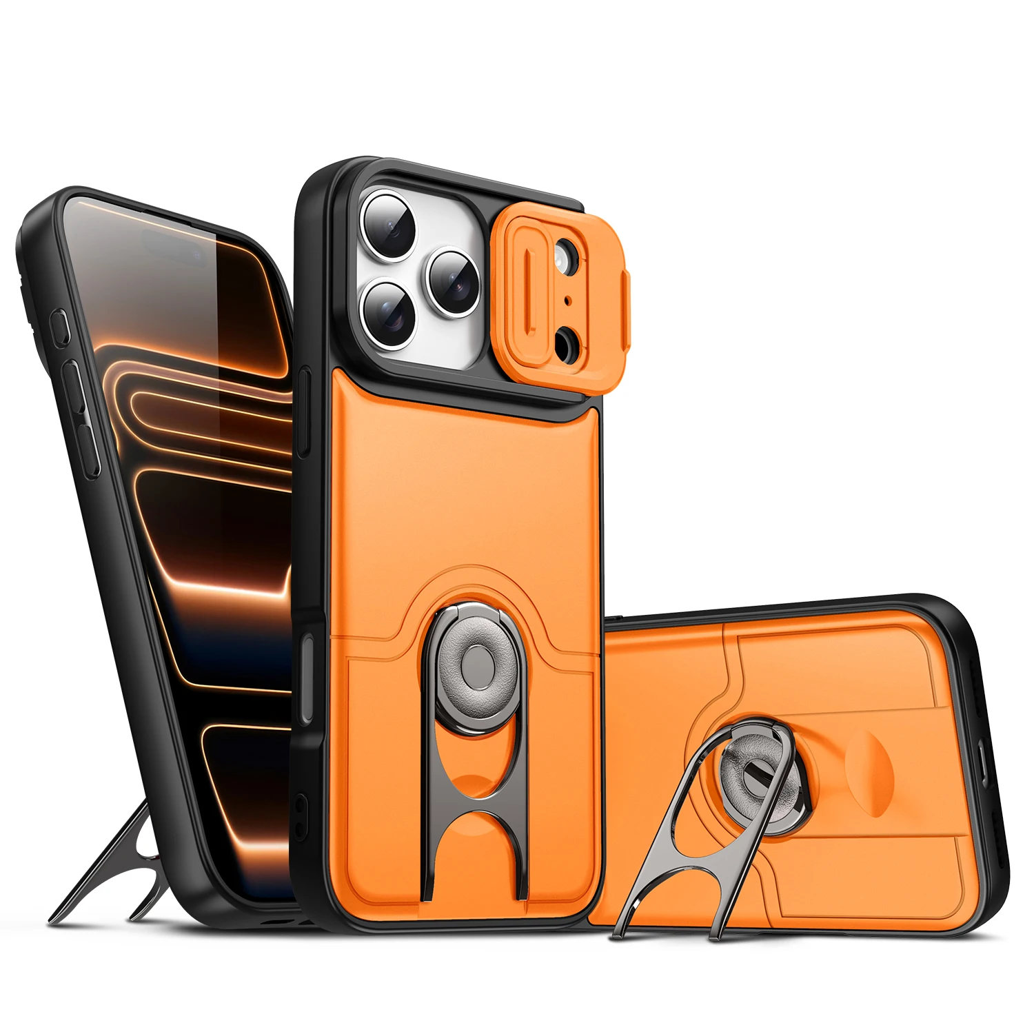 Premium Heavy-Duty Rugged Armor Bracket Slide Camera Protection Case Cover
