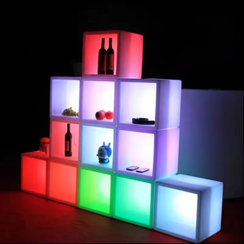 New LED Rechargeable Bar Cabinet Red Wine Rack Waterproof Champagne Cocktail Wine Box Whisky Show Case Nightclub Disco Supply