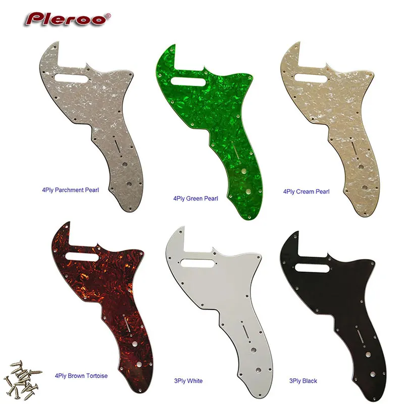 Pleroo Guitar Parts For Tele 69 Thinline Guitar Pickguard Scratch Plate Multi Color Choice guitar pickguard