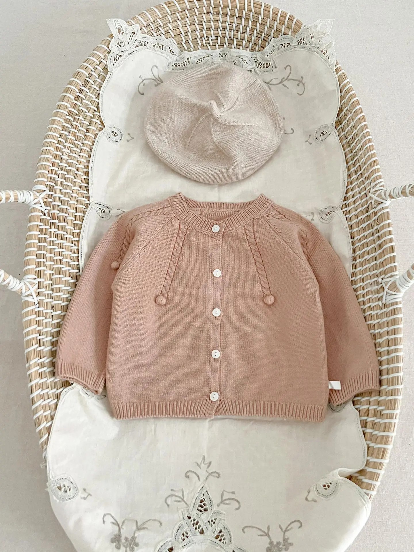 Spring And Autumn Newborn Infant Baby Boys And Girls Knitted Cardigan Solid Color Overcoat Kids Fashion Baby Clothing