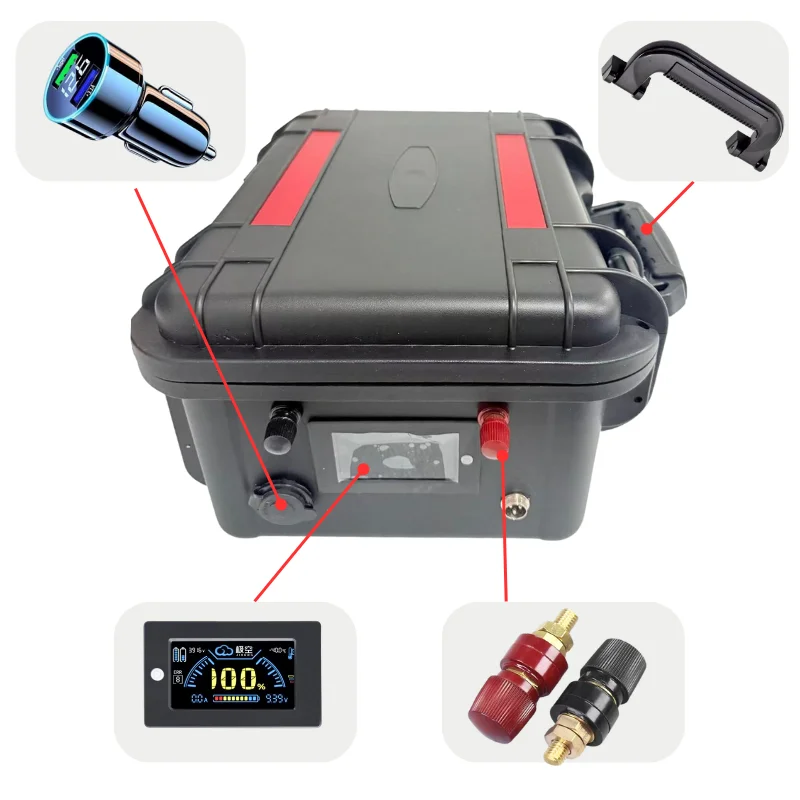 24V LiFePO4 Battery 100Ah-600Ah with BMS and Charger for Backup Power