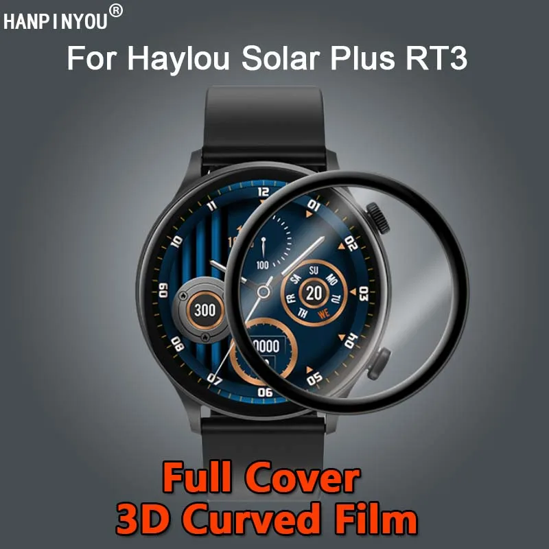 Per Haylou Solar Plus Lite Rt3 Ls16 Smartwatch Full Cover 3D Placcatura Curva Pellicola Morbida Pmma Pellicola Proteggi Schermo-Non Vetro Temperato