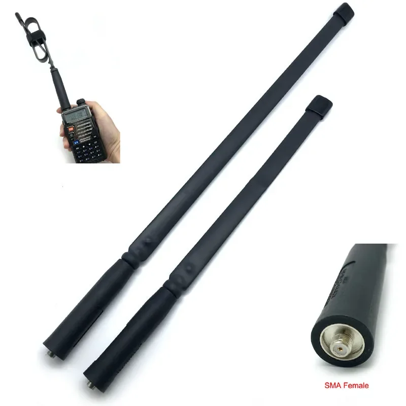 

1PCS 33cm/48cm CS Tactical SMA-Female Dual Band VHF UHF 144/430Mhz Foldable Antenna For Baofeng UV5R UV82 GL Walkie Talkie