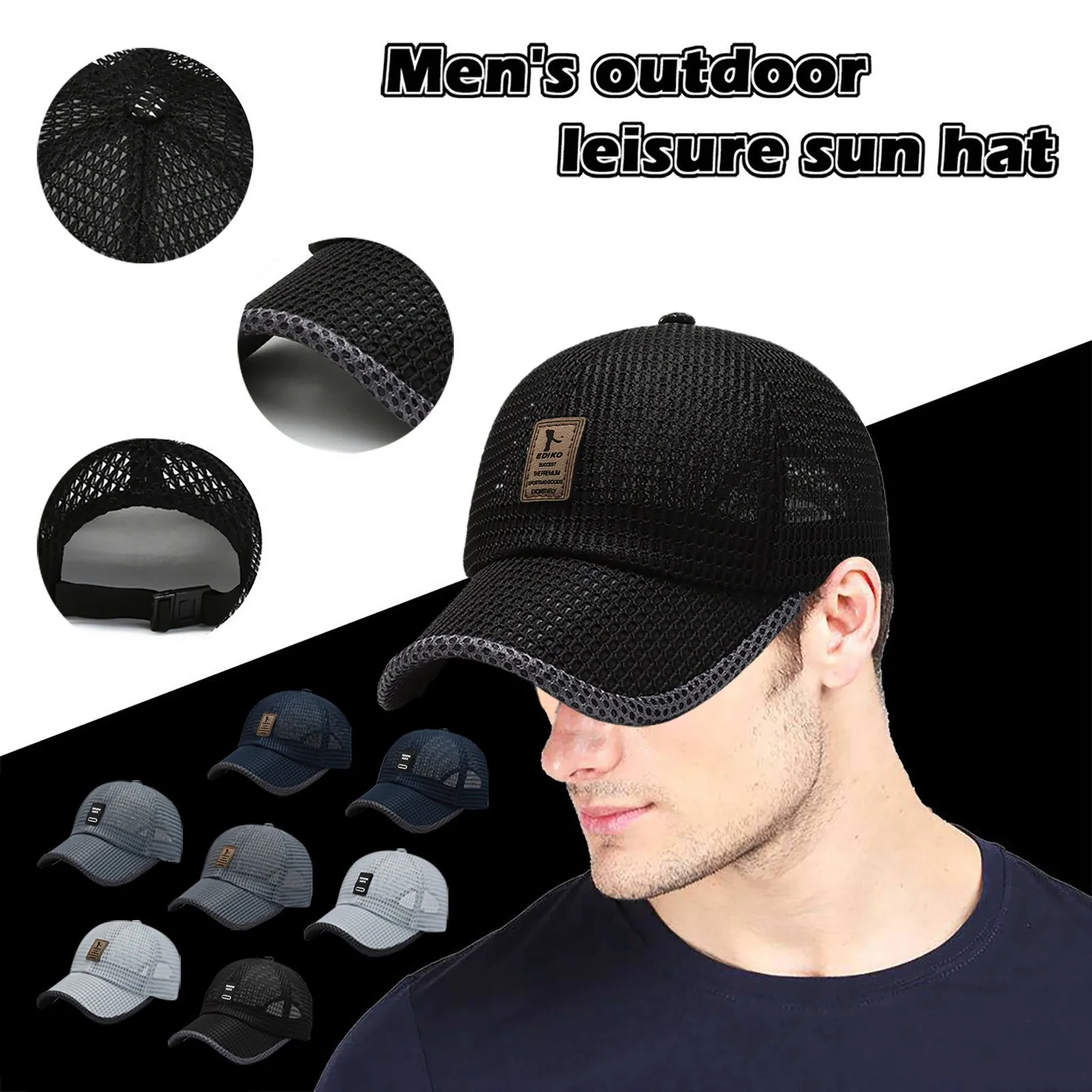 

Summer Hat Outdoor Casual Sun Hats Men And Women Breathable Mesh Baseball Cap 2024 Sun Hat Men Uv Protection New Gorra Mujer