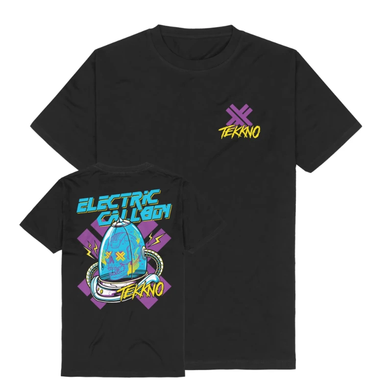 חולצת טי-שירט רגילה לשנת 2025 עם הדפס מגניב של קסדת קורלבוי חשמלית, חדשה לקיץ, קלה ודקה לגברים ונשים עם שרוולים קצרים