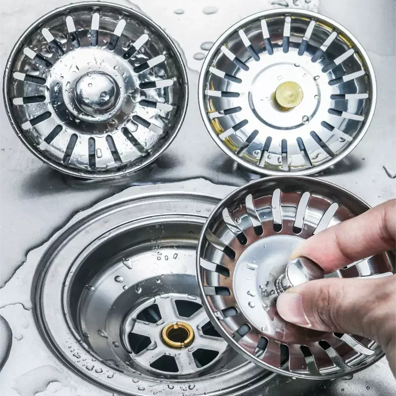 Kitchen Sink Filter Stainless Steel Pool Bathtub Drain Strainer Hair Catcher Stopper Waste Sink Filter Kitchen Tools Accessories sink filter kitchen sink filter sink strainer hair drain catcher kitchen sink strainer