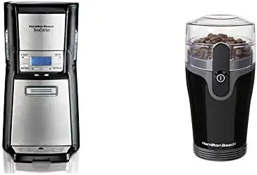 

(48465 Coffee Maker with 12 Cup Capacity Black & Fresh Grind 4.5oz Electric Coffee Grinder for Beans, Spices and More, Stain