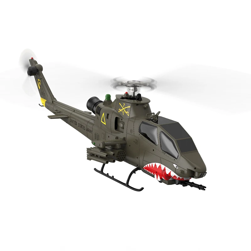 유샹 F112S AH-1 코브라 2.4G 9CH GPS 광학 흐름 위치 측정 LiDAR TOF 고도 유지 브러시리스 모터 1:32 스케일 RC 헬리콥터