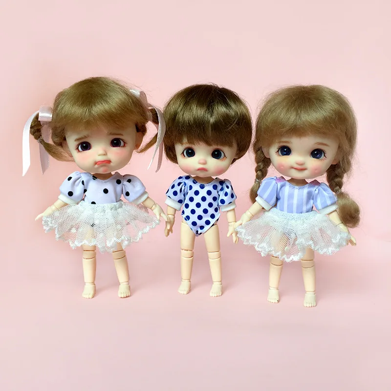 

ob11 gsc ymy swimsuit ymy p9 bjd swimwear 2pcs set doll clothes 1/12 top and skirt toy for girl