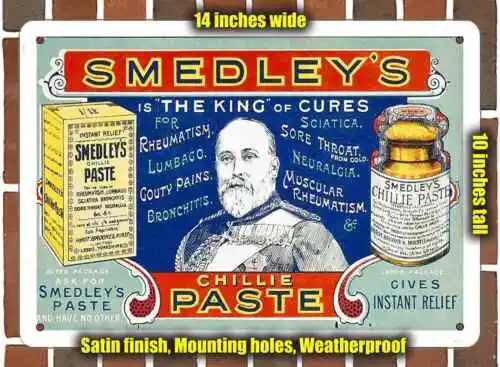 

Металлический знак 1901 Smedley's Chillie Paste- 10x14 дюймов
