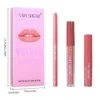 3 pcs/set Velvet Matte Lipstick Lip Gloss Lip Liner Combo Set Matte Long Lasting Easy Color Non-Stick Lipstick Set 4