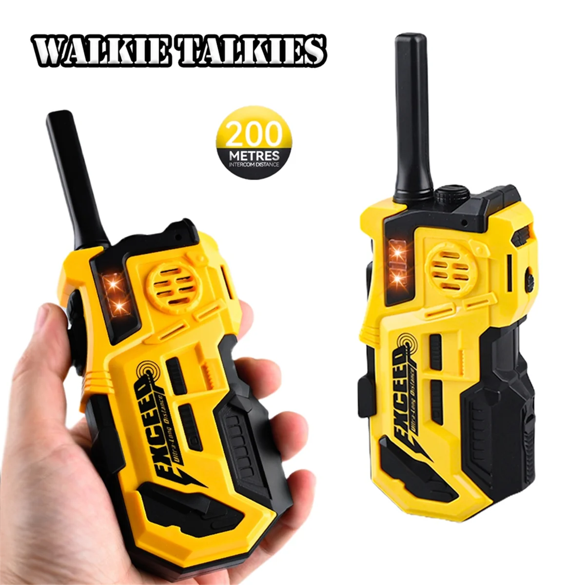 BAAU Kids Walkie Talkies, Electronic Long Range Talkies Toys 2 Way Radio Toy with Light,for Outdoor Sports Camping Climbing