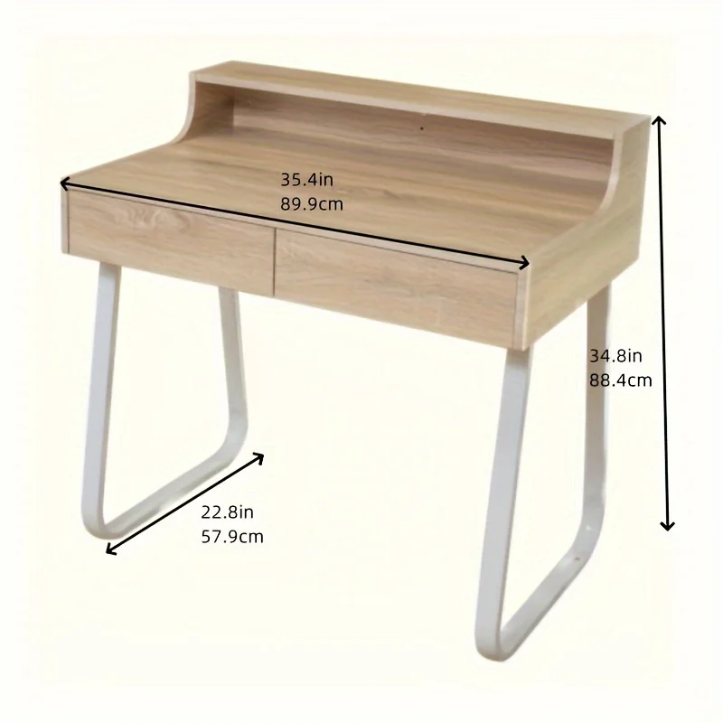 1 Pc Simple Computer Desk-Compact Office Desk for Home, Study, and Workspace with Sturdy Legs and Spacious Surface