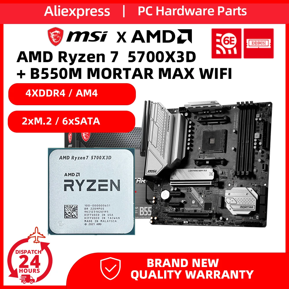 Placa-m-e-Wifi-amd-ryzen-7-5700x3d-com-argamassa-m-xima-msi-b550m-kit ...