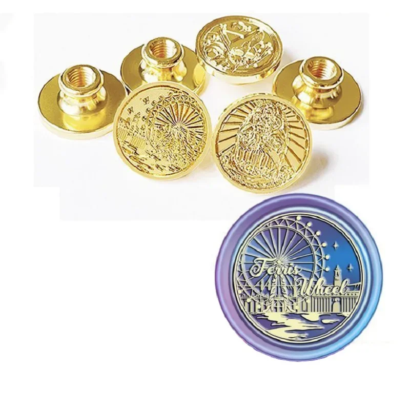 Wax Seal Stamp Ross Head Metal Birthday Card DIY Craft Scrapbooking Wedding Decoration Seal Stamp Head Seals for Children HCZ006