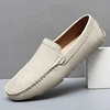 Genuine Leather Men Casual Shoes Luxury Brand Summer Mens Loafers Moccasins Man Breathable Slip on Driving Shoes Plus Size 39-47