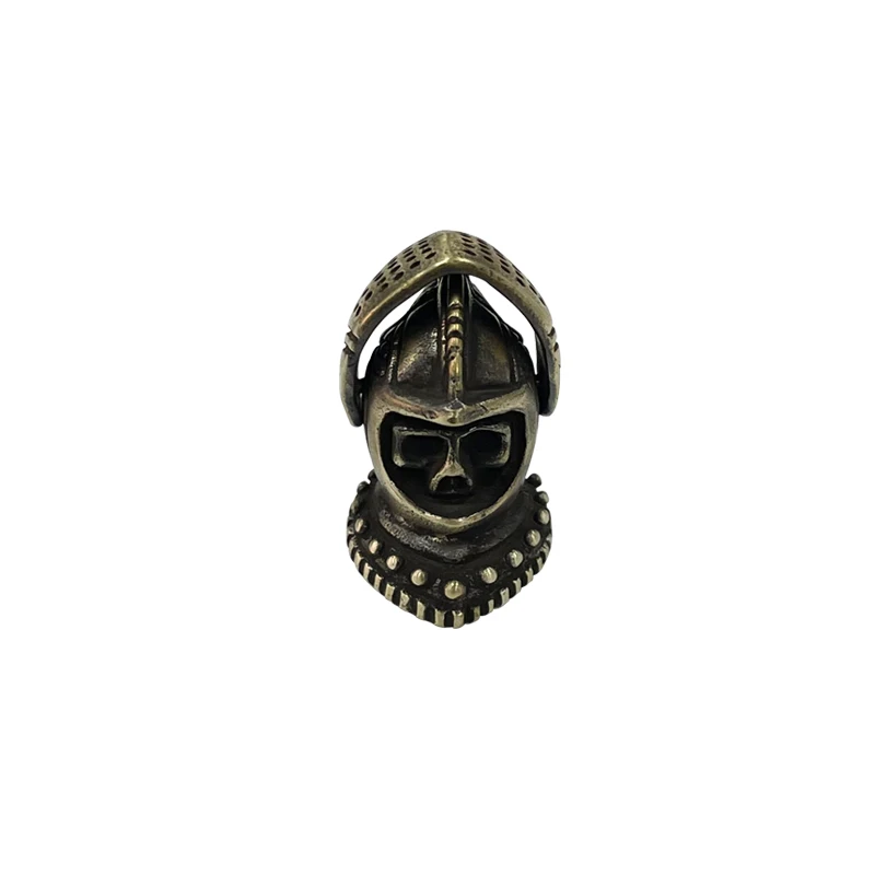 

EDC Brass Knife Beads Moveable Skull Knight Outdoors Tools DIY Paracord for Umbrella Rope Lanyard Pendants Ring Key Accessories