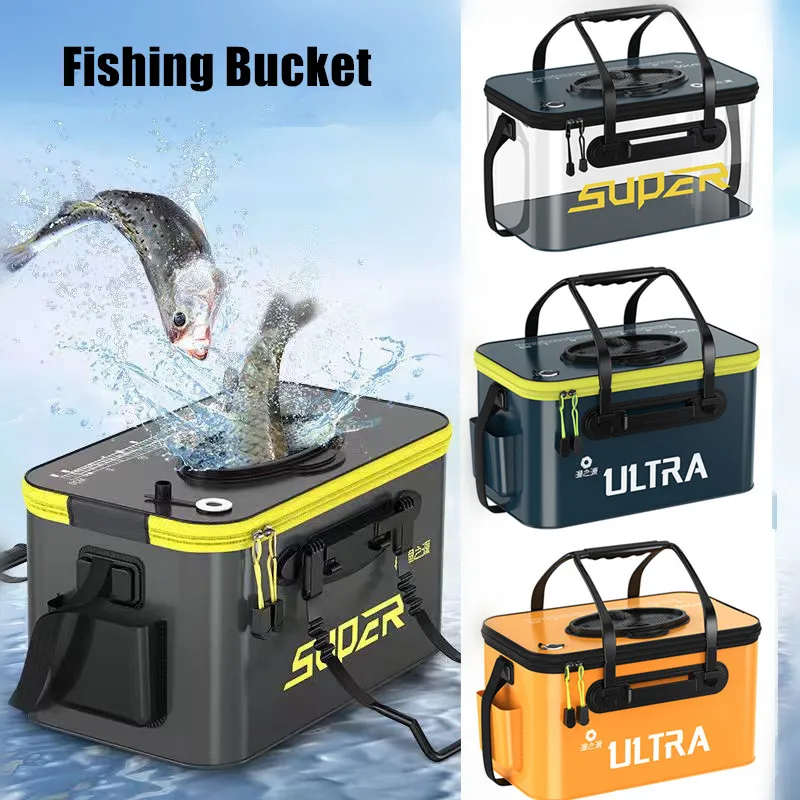 Collapsible Bucket Folding Fishing Bucket Fishing Accessories for Fishing  Hiking - AliExpress