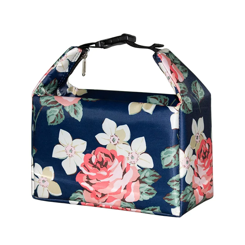 Waterproof Oxford Cooler Lunch Bag Portable Insulated Thermal Work Food Storage Container Hasp Handle Durable Lunchbox Tote