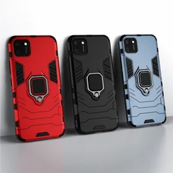Rugged Protective Armor Phone Case Cover for Realme Q3S (Black)