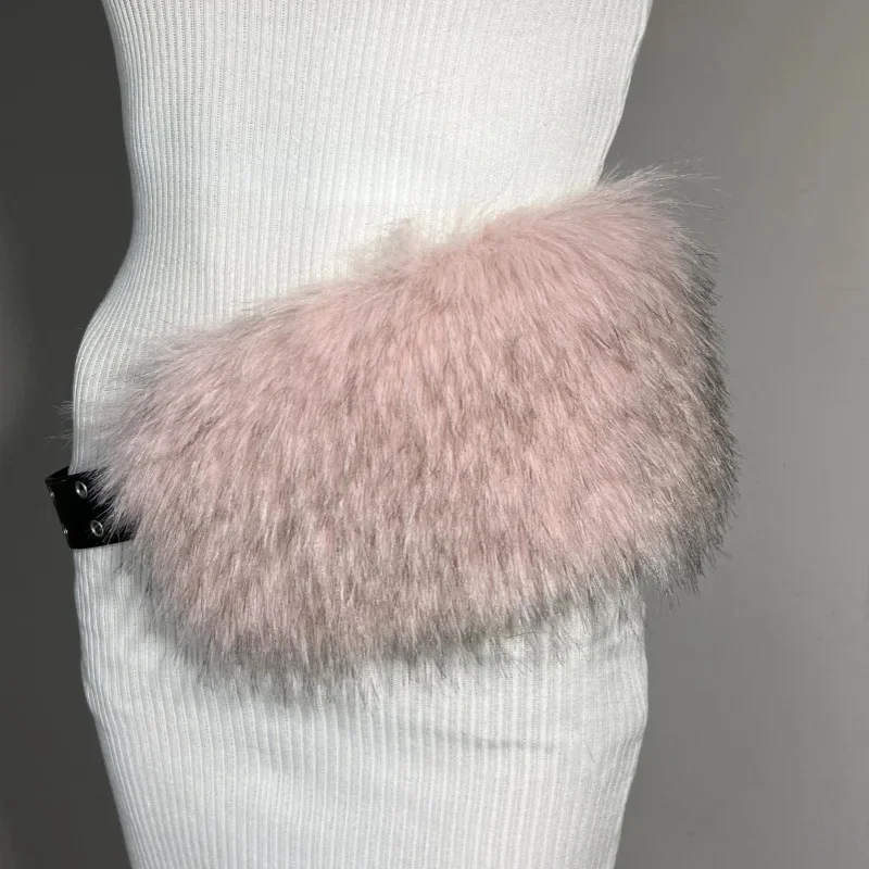 Air-eye fur belt pink