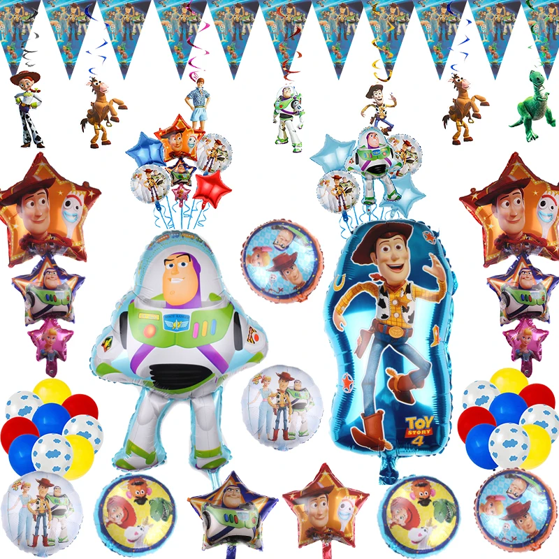 Disney Toy Story Decorazioni Di Compleanno Palloncini Di Buon Compleanno Buzz Lightyear Palloncini In Lamina Legnosa Forniture Per Decorazioni Per Fes