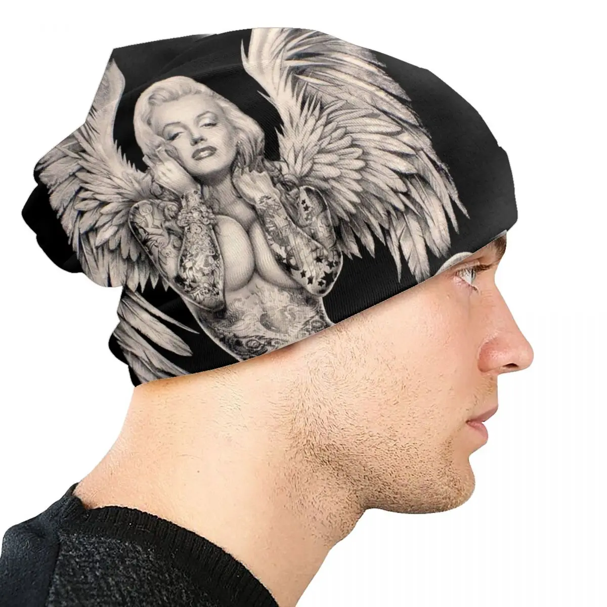  - Sexy Golden Girl Bonnet Hats Street Knitting Hat For Women Men Warm Winter Monroe Marilyns Skullies Beanies Caps