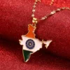 India Map Flag Pendant Necklaces Indian Jewelry 1