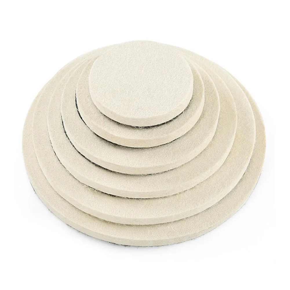 

3pcs Polishing Pads Wool Felt Buffing Pad 80/100/125mm For Glass Scratche Repairing Polishing Electric Polisher Tool Parts