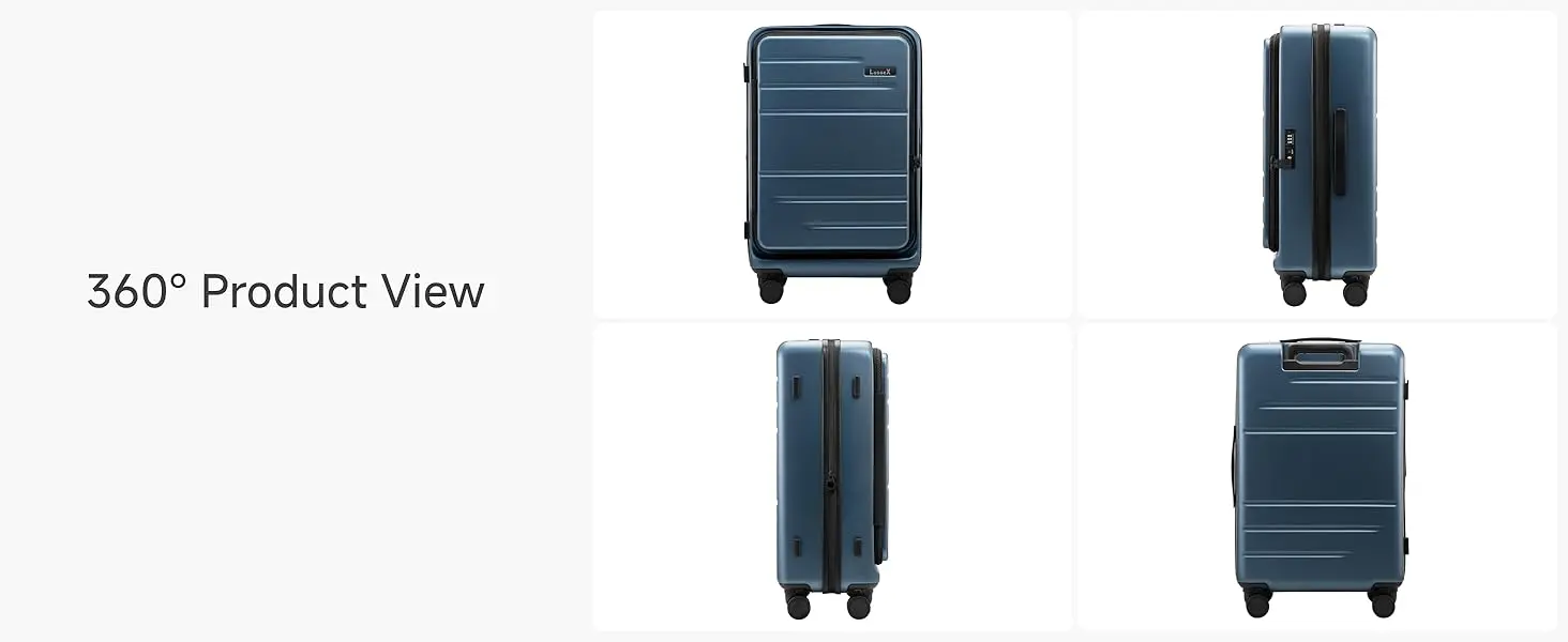 Checked Luggage Top Opening Expandable Polycarbonate Hard Shell Suitcase with Wheels