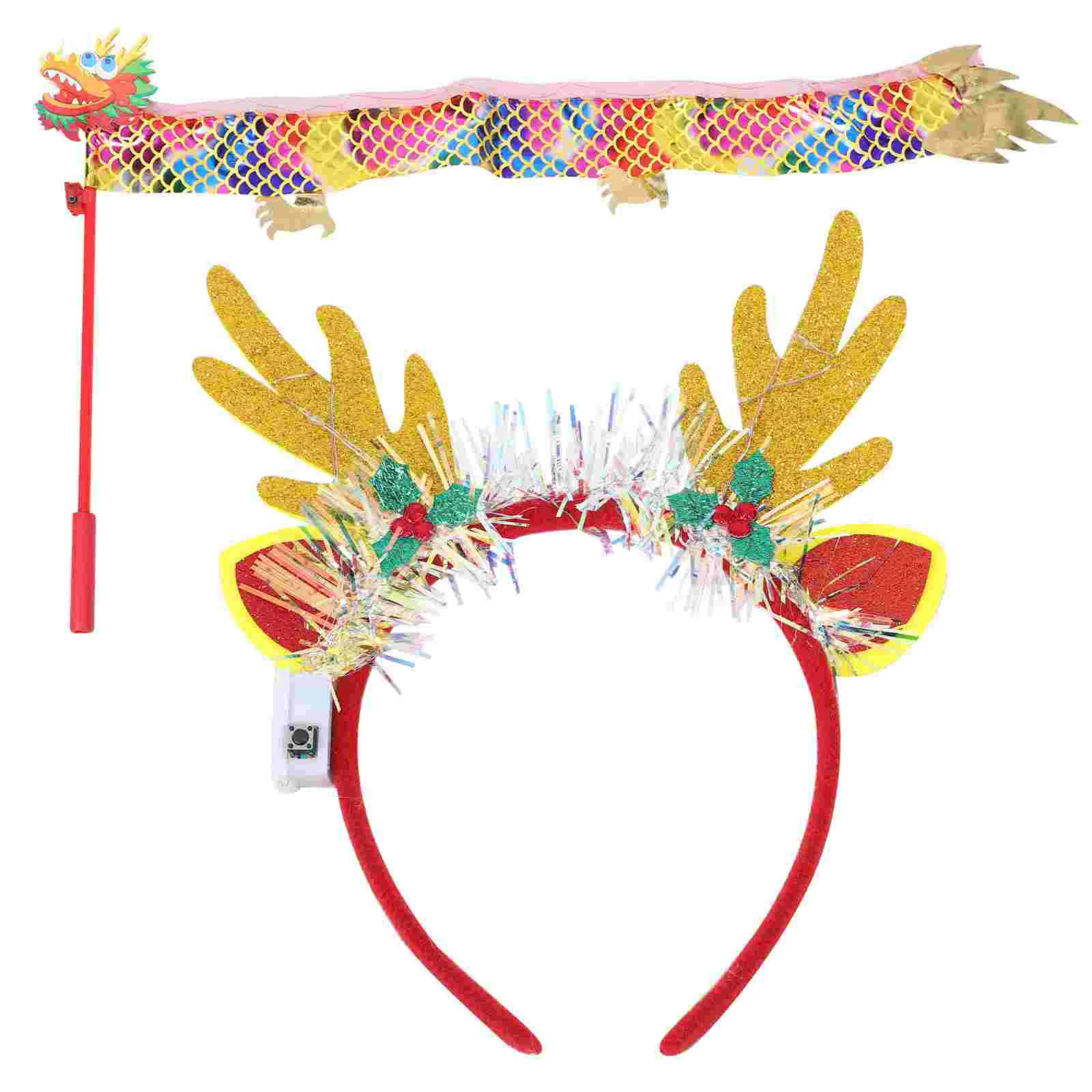 

Performance Props Glowing Dragon Ribbon Child Toys Cloth Wear-resistant Headdress