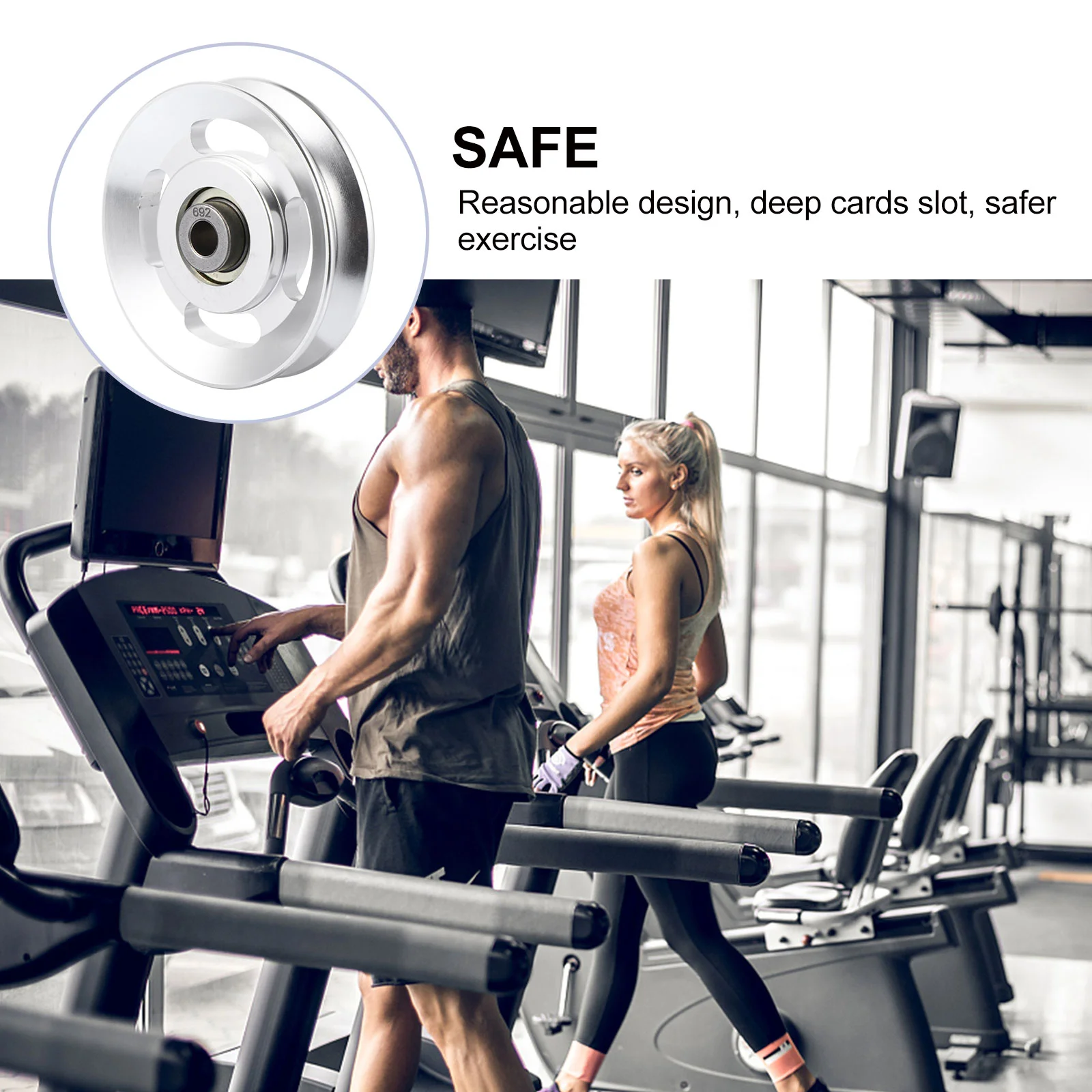 Puleggia In Alluminio Con Cuscinetto 1/4″ Per Cavi Macchine Palestra – Attrezzatura Fitness Argento – Scorrevolezza E Durata
