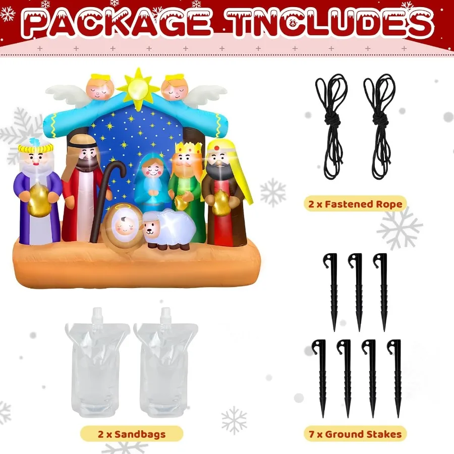 6.8FT Nativity Inflatable Scene 5