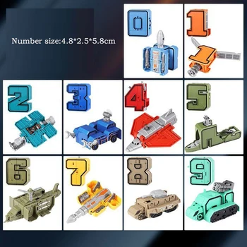 Blocchi da Costruzione Fai-da-Te, Giocattoli Educativi, Action Figure Trasformabili, Robot Numerico Deformabile, Giocattolo per Bambini