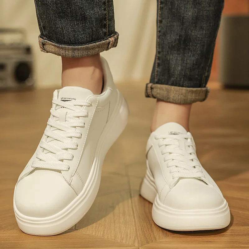 RunningTrendy Footwear Men Lace-Up Tenis Masculino Shoes 2024 Classic Summer Casual Leather Sneakers Soft Outdoor Men's Shoes 6