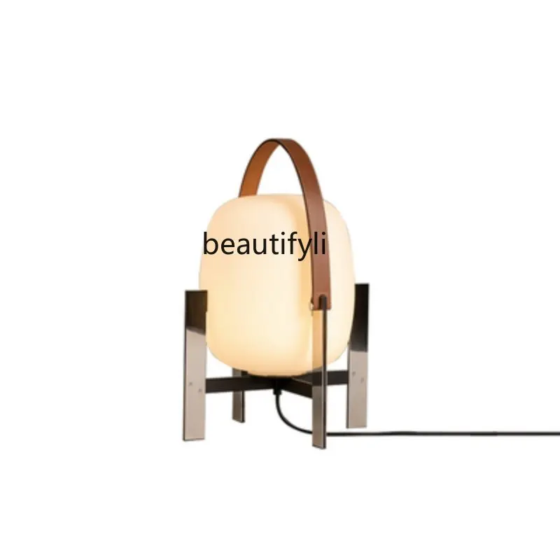 

Japanese-Style Portable Table Lamp Modern Minimalist Creative Bedroom Bedside Lamp Middle Ancient House Silent Style Table Lamp