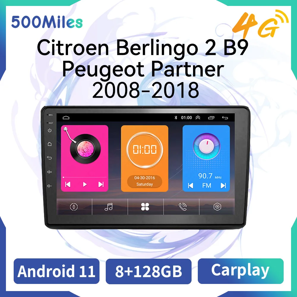Acheter Icreative 2 Din Carplay Android autoradio pour citroën Berlingo 2  B9 2008-2019 WIFI GPS Navigation voiture lecteur multimédia unité  principale