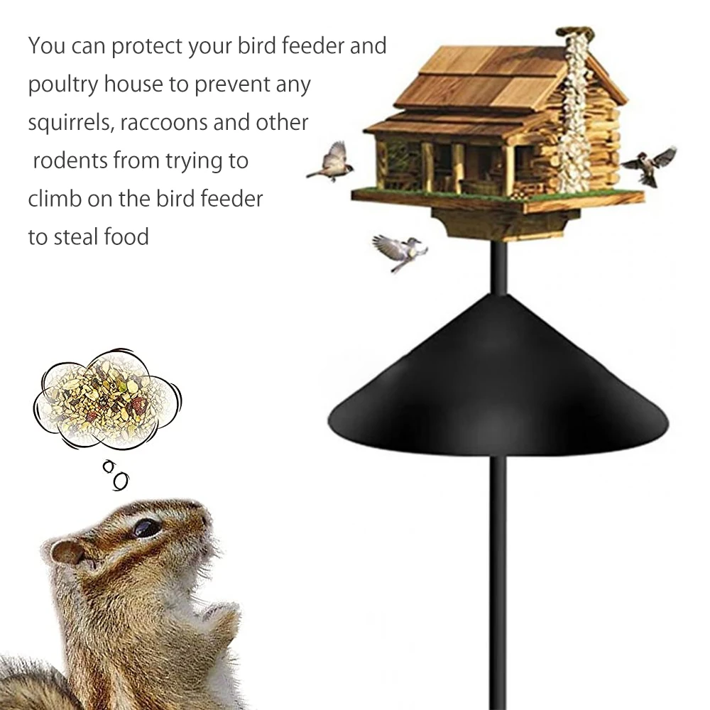 1/2Pcs Outdoor Squirrel Baffle 12-18 inch Wrap Around Squirrel Proof Baffles Durable Plastic Bird Feeder Baffle for Bird House