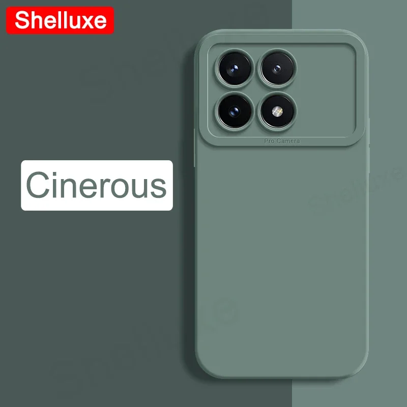 Silky Feel Liquid Silicone Soft Phone Case - Square Design